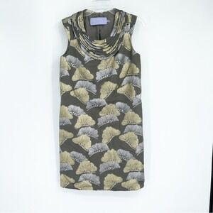 Vera Wang Lavender Label Metallic Jacquard Dress Size 4